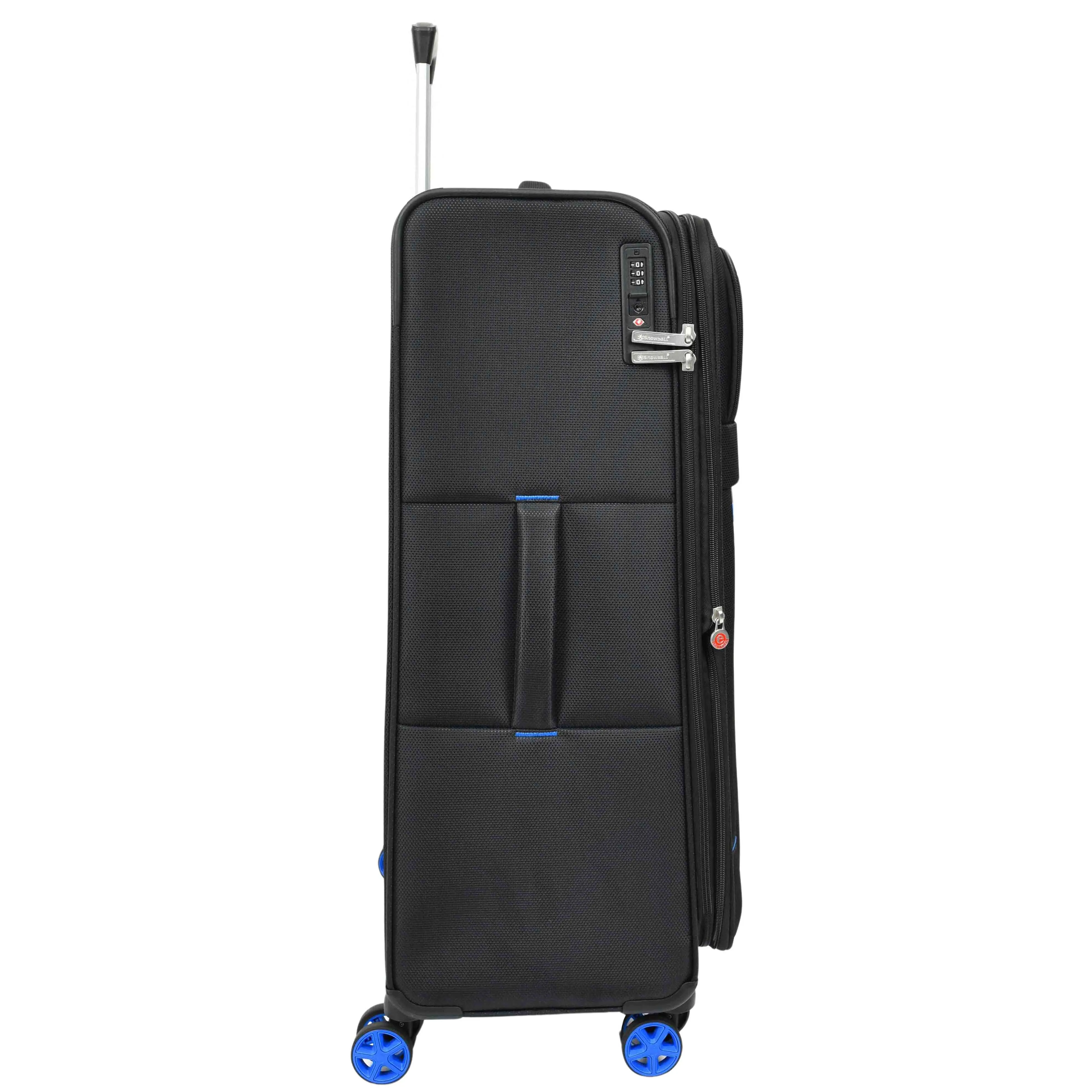 Four Wheel Suitcase Lightweight Expandable Quito Black