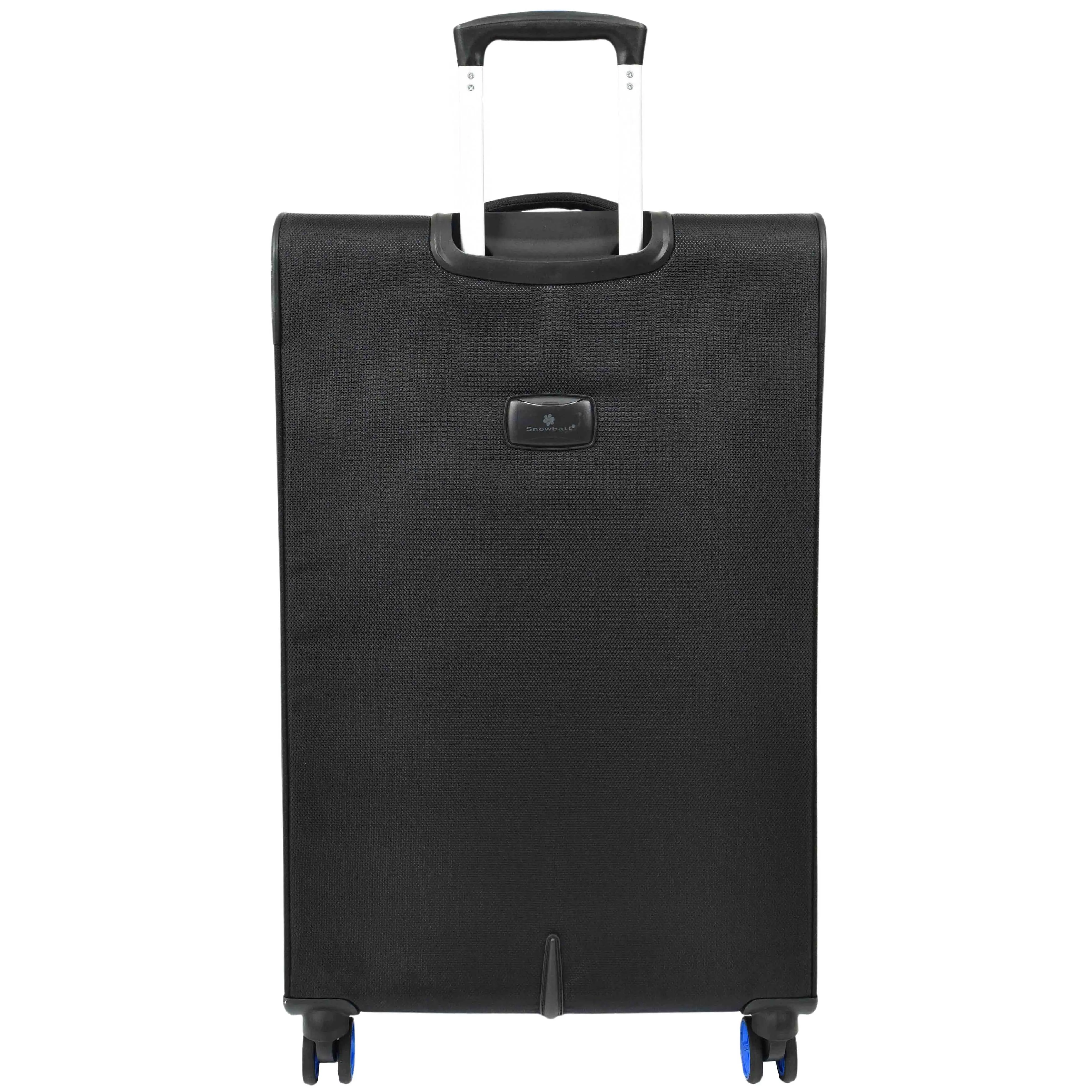 Four Wheel Suitcase Lightweight Expandable Quito Black