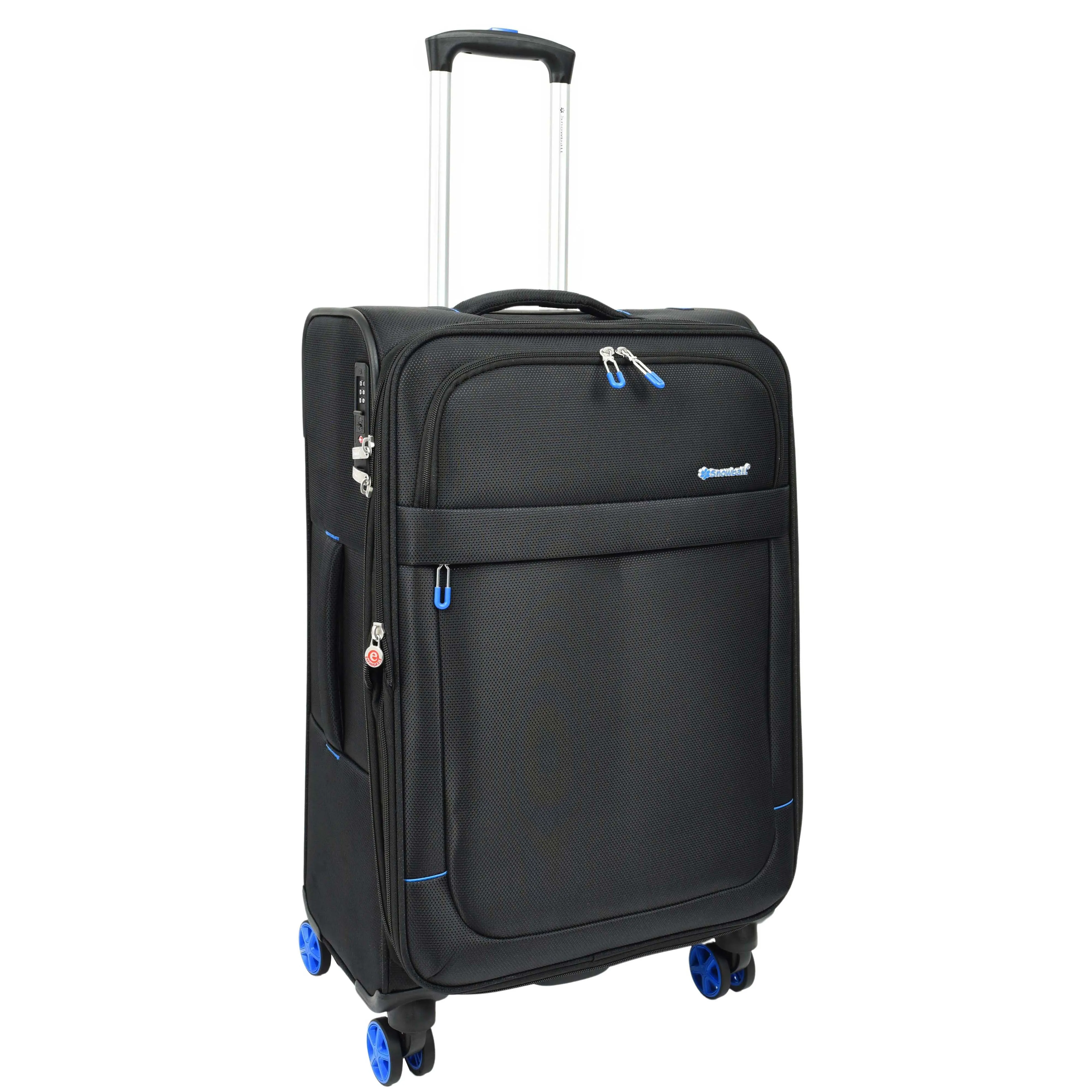 Four Wheel Suitcase Lightweight Expandable Quito Black