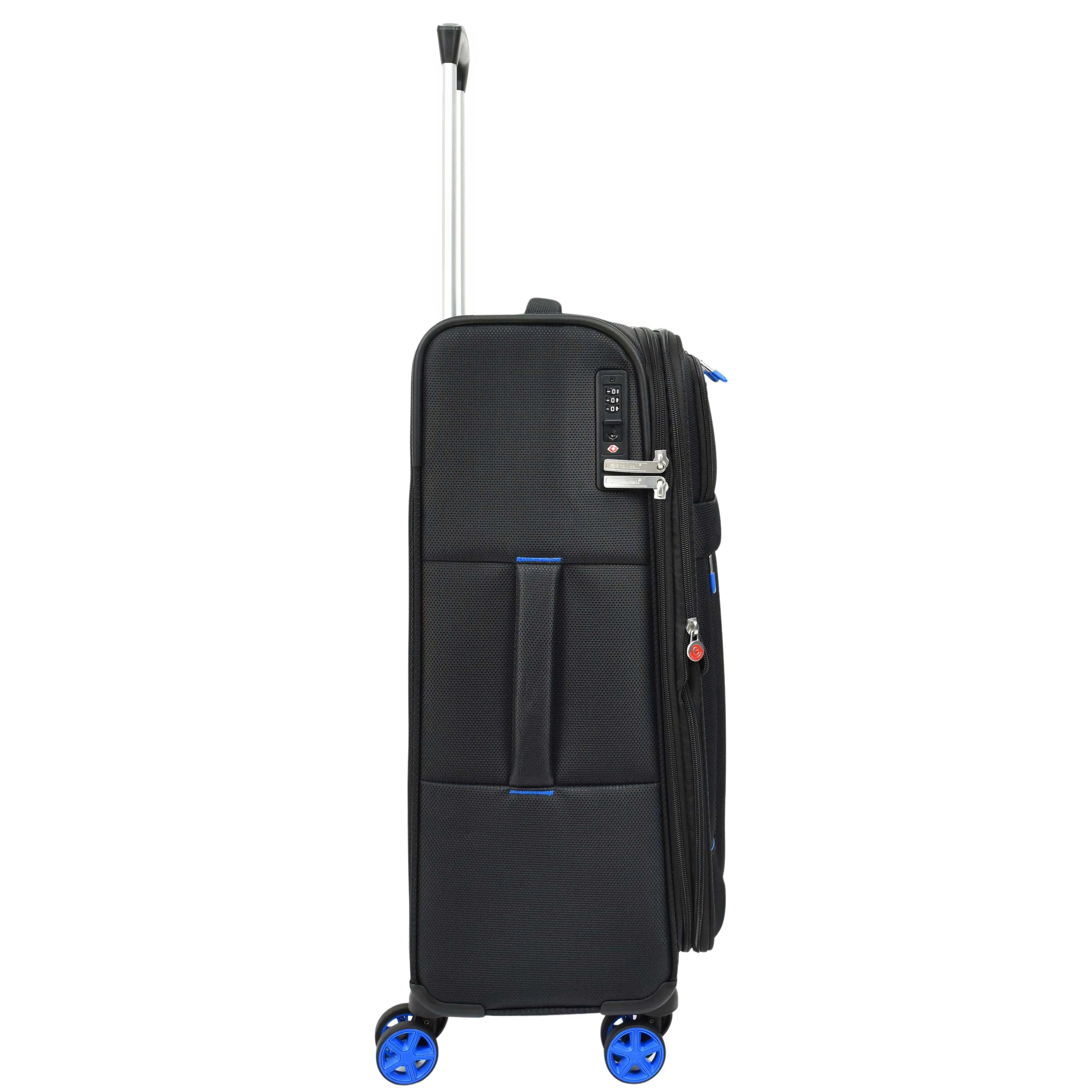 Four Wheel Suitcase Lightweight Expandable Quito Black