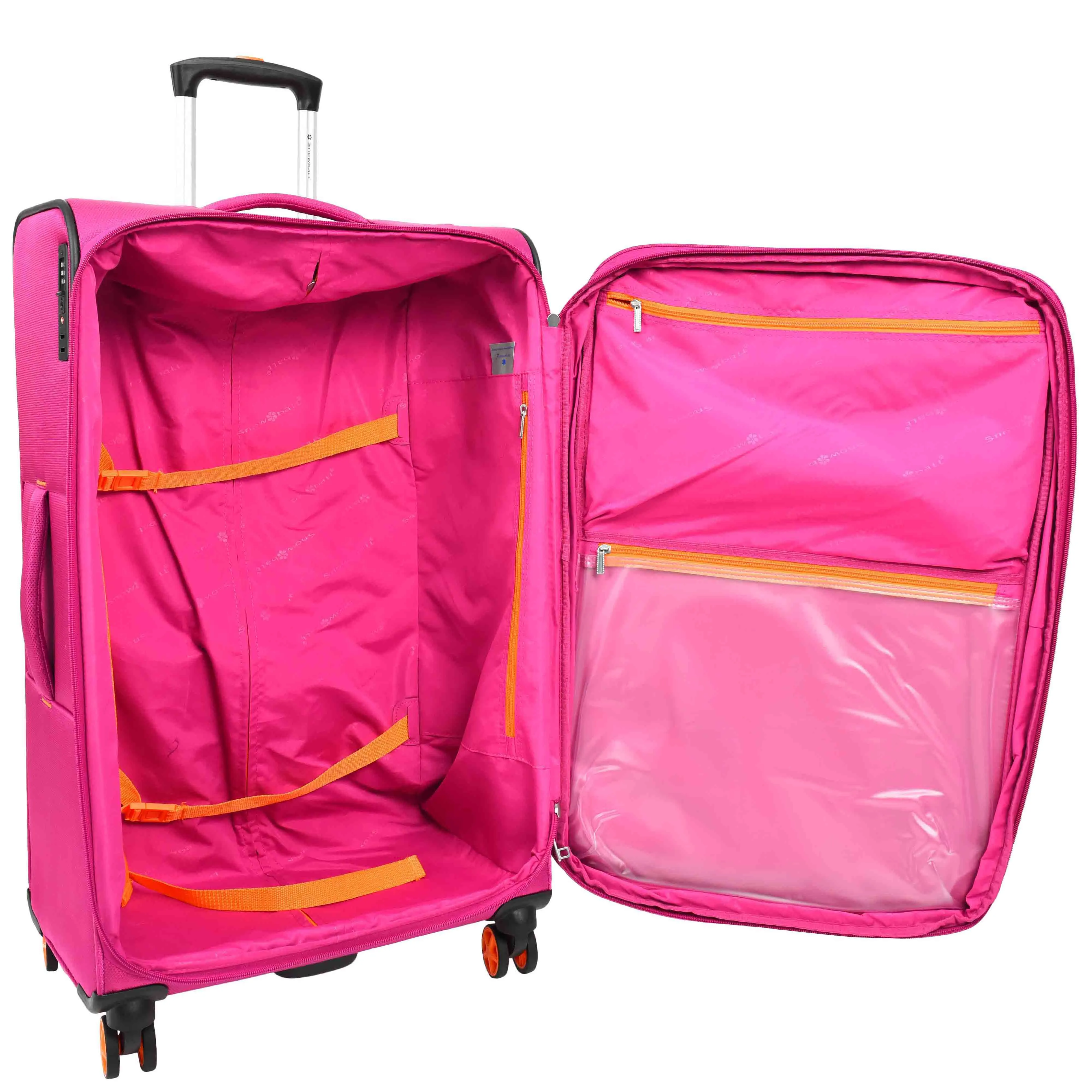 Four Wheel Suitcase Lightweight Expandable Quito Pink