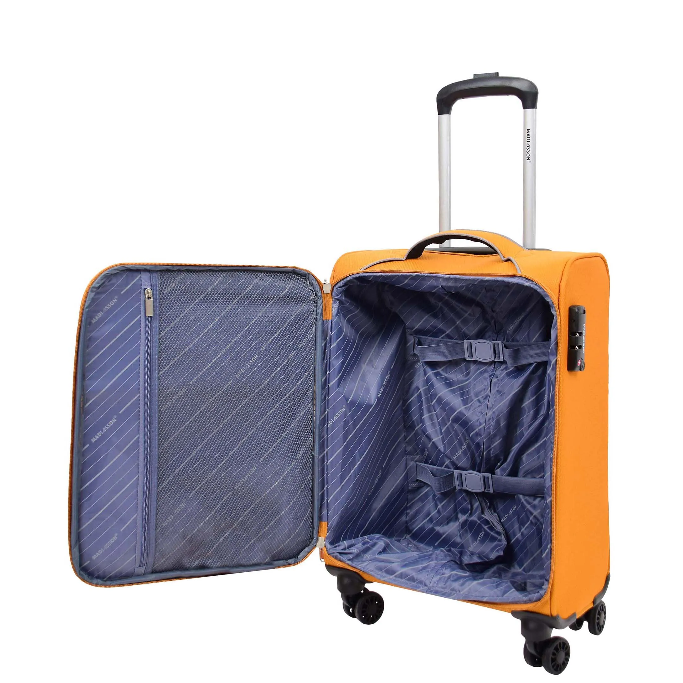 Four Wheel Suitcase Lightweight Soft Luggage HL22 Yellow