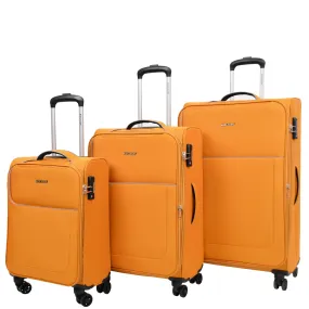 Four Wheel Suitcase Lightweight Soft Luggage HL22 Yellow