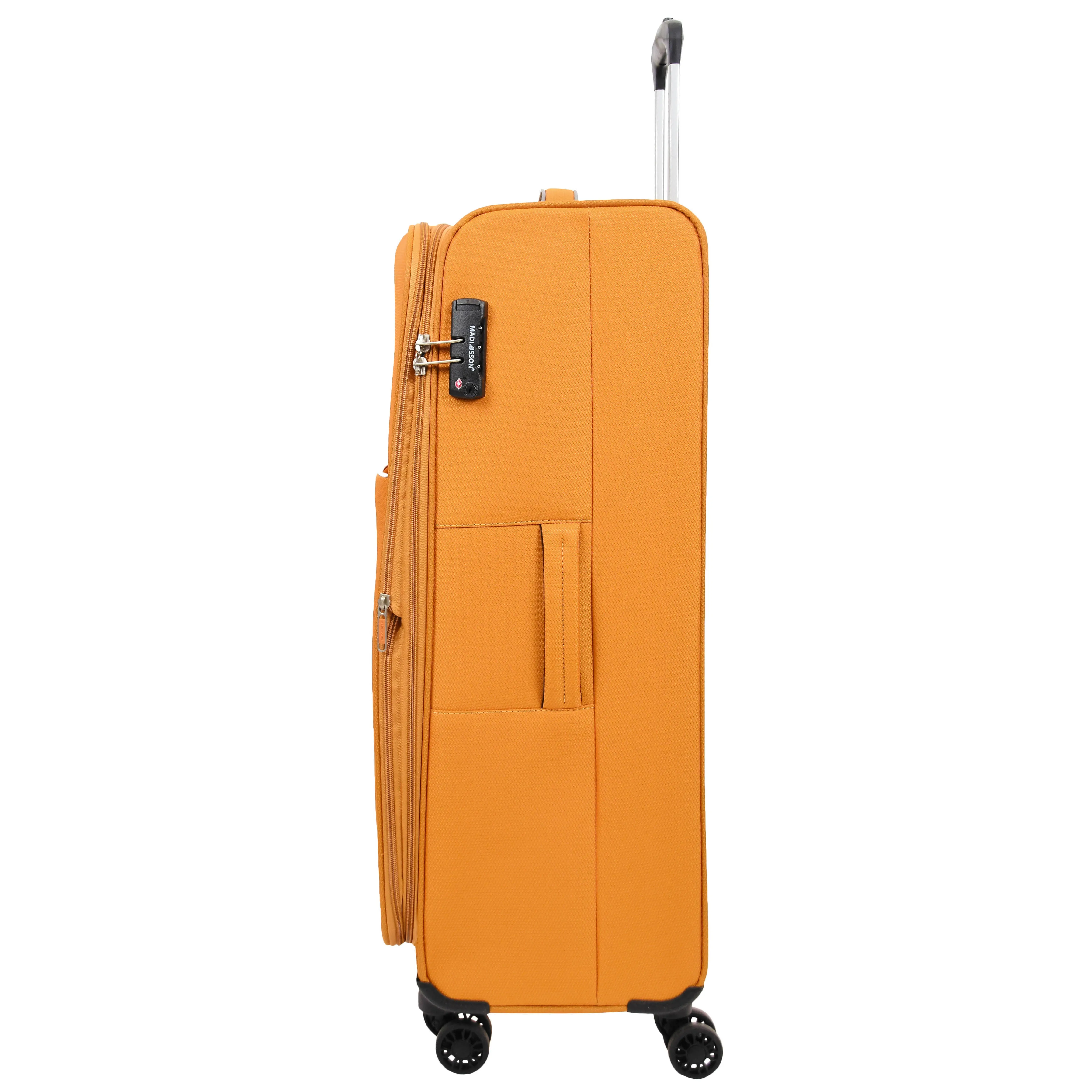 Four Wheel Suitcase Lightweight Soft Luggage HL22 Yellow