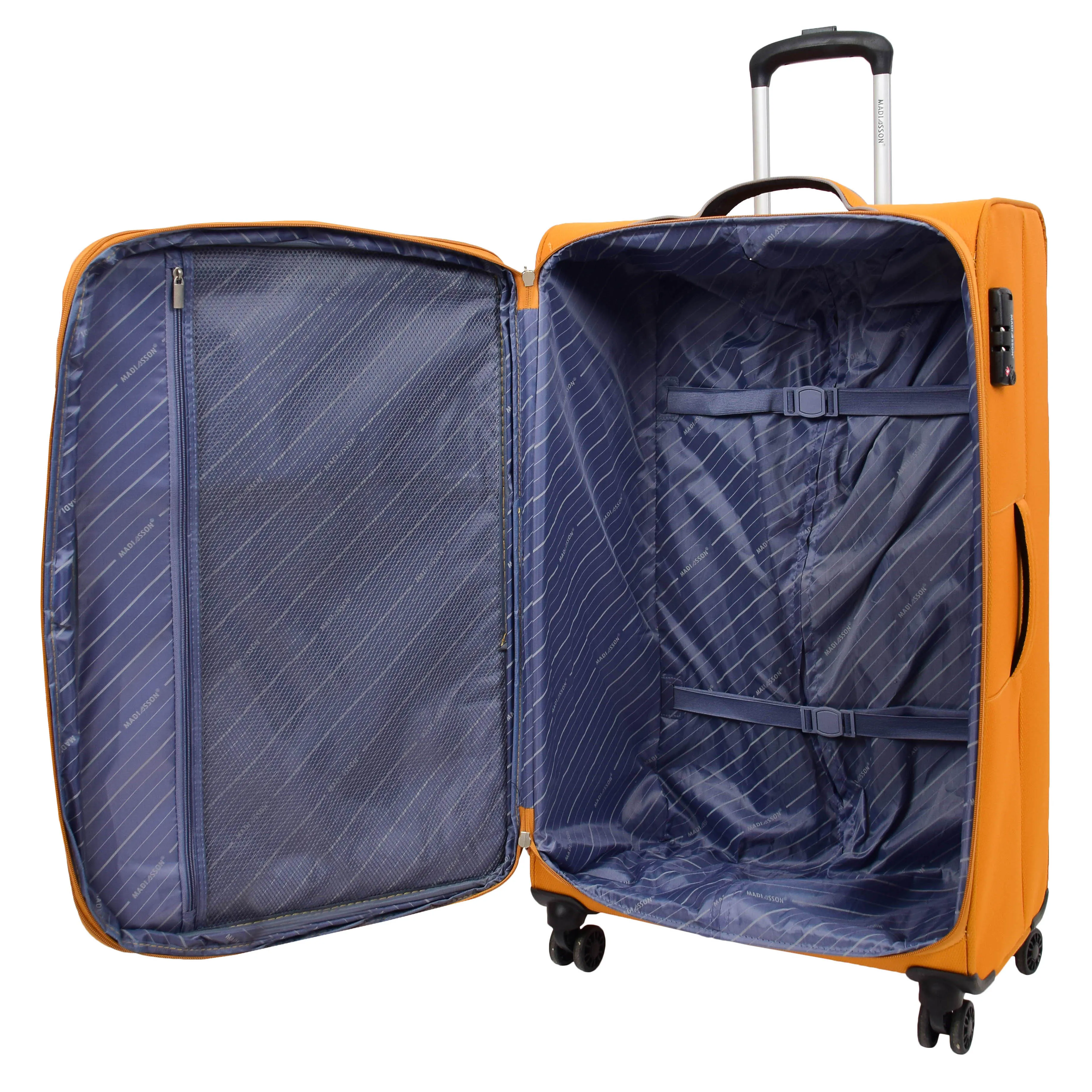 Four Wheel Suitcase Lightweight Soft Luggage HL22 Yellow