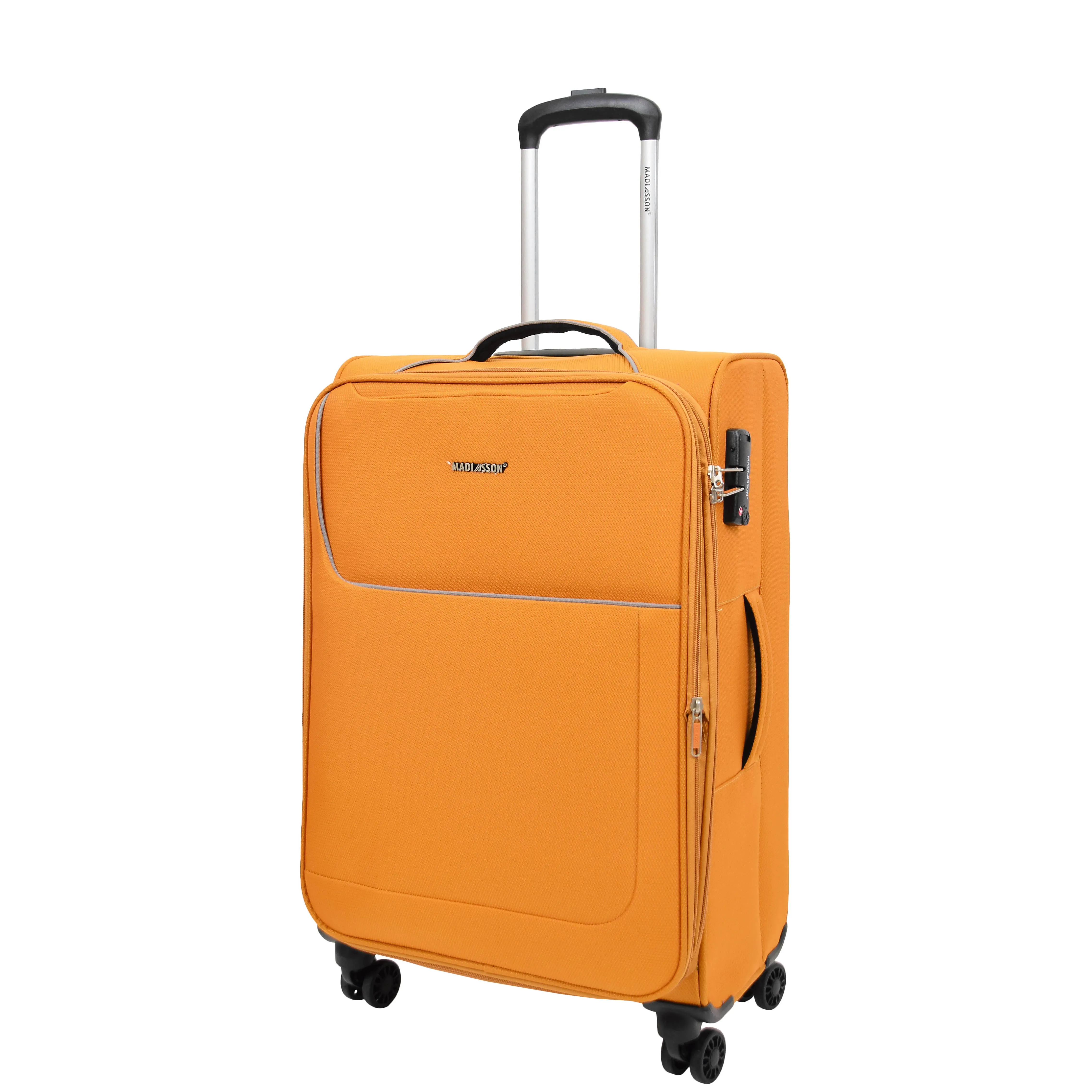 Four Wheel Suitcase Lightweight Soft Luggage HL22 Yellow