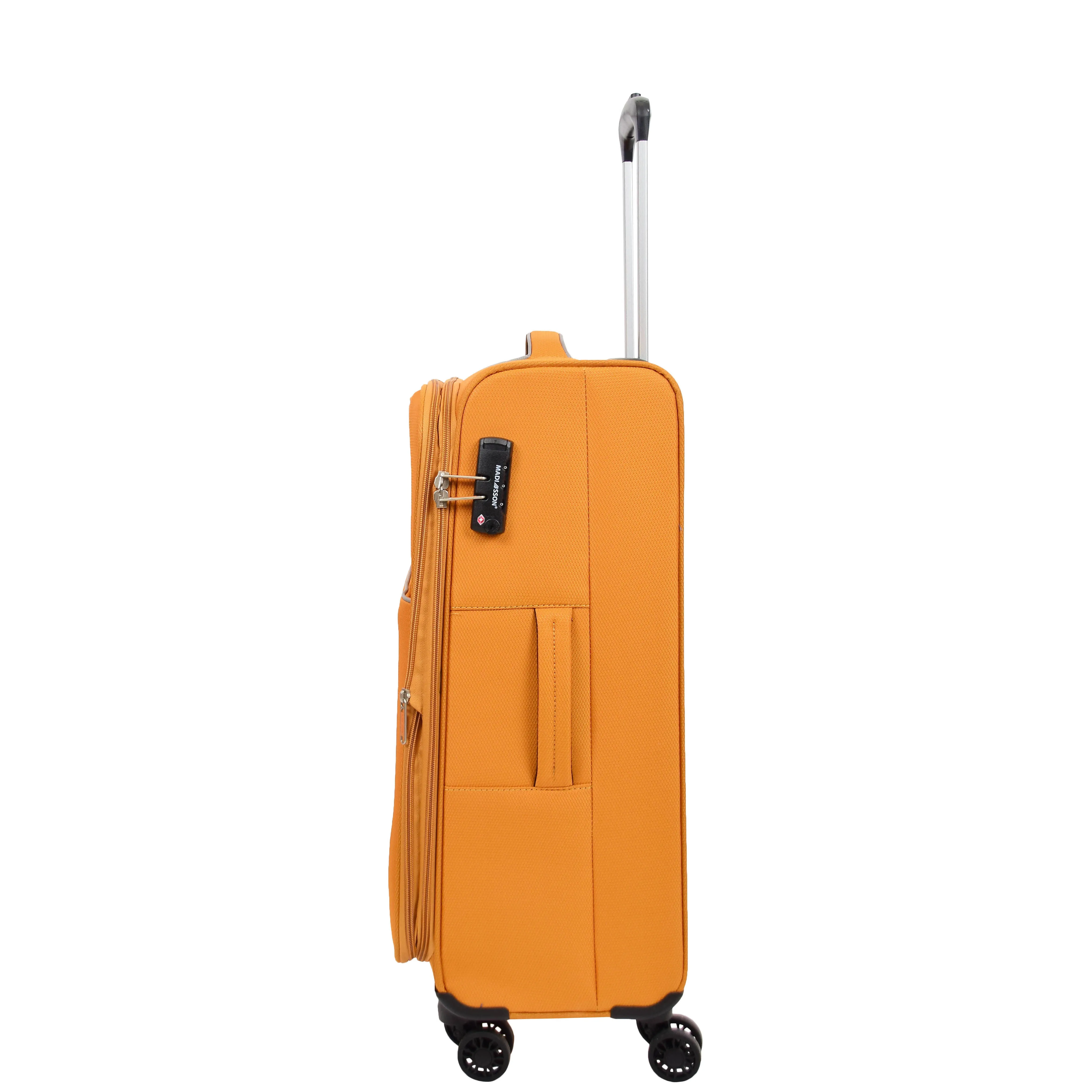 Four Wheel Suitcase Lightweight Soft Luggage HL22 Yellow