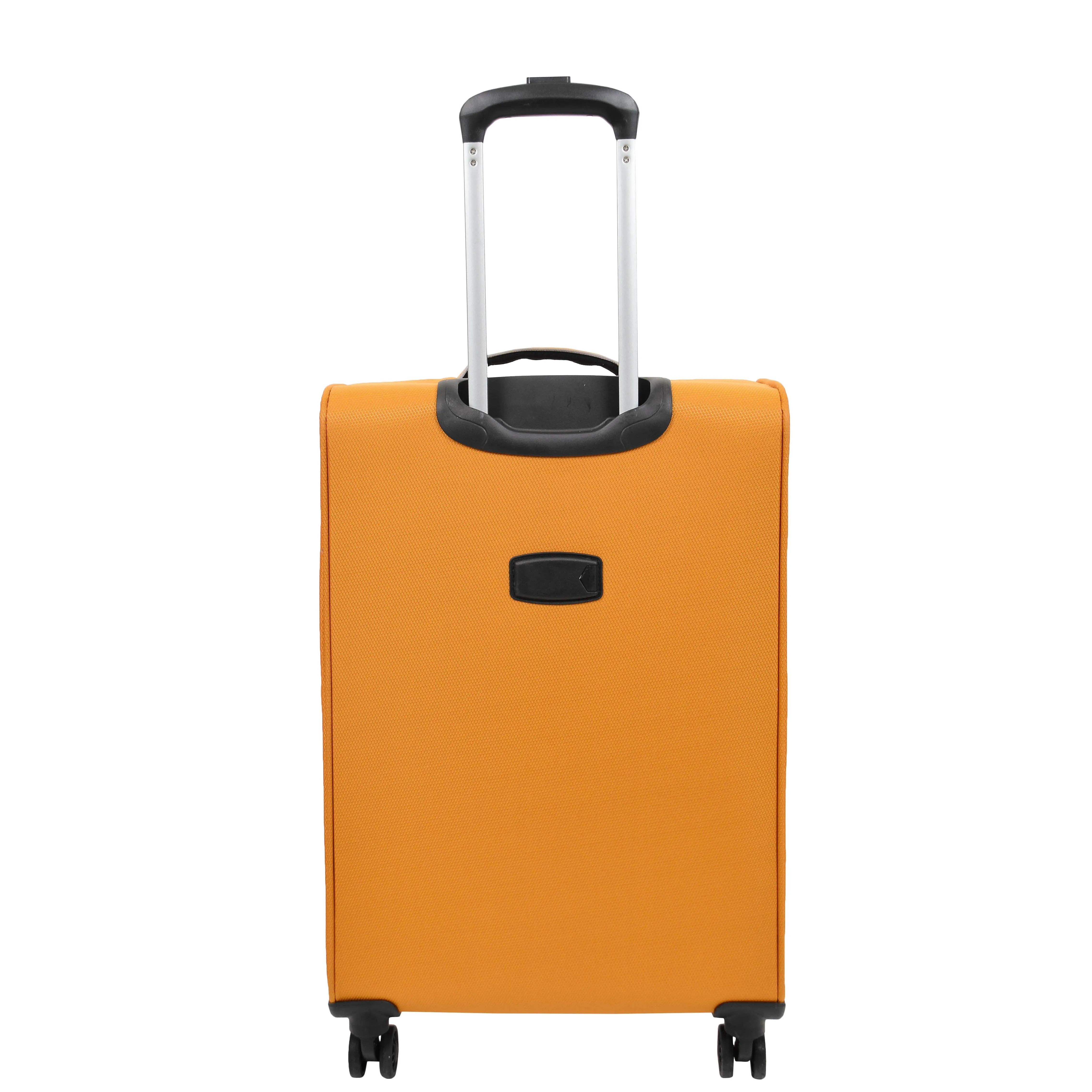 Four Wheel Suitcase Lightweight Soft Luggage HL22 Yellow