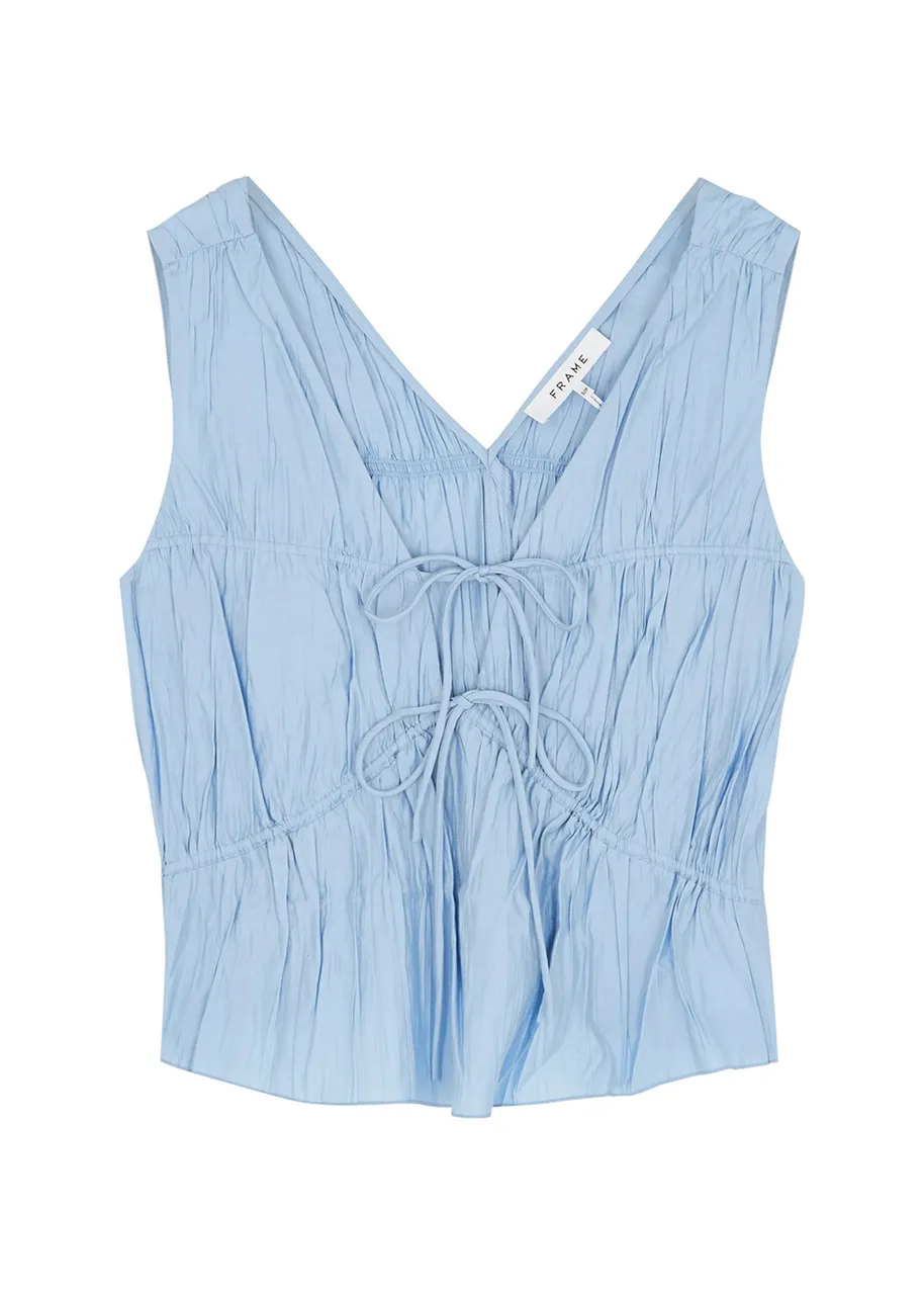 FRAME Blue crinkled tank -                         -                     -                