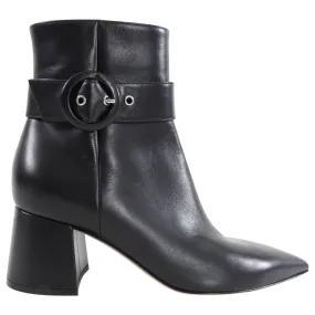 Gianvito Rossi Black Leather Buckled Ankle Boot - 36