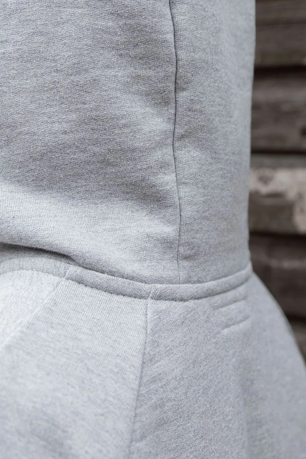 Heavy Zipper Hoodie / Grey Marl