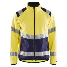 High Vis Softshell Jacket 4877 High Vis Geel/Marineblauw - Blåkläder