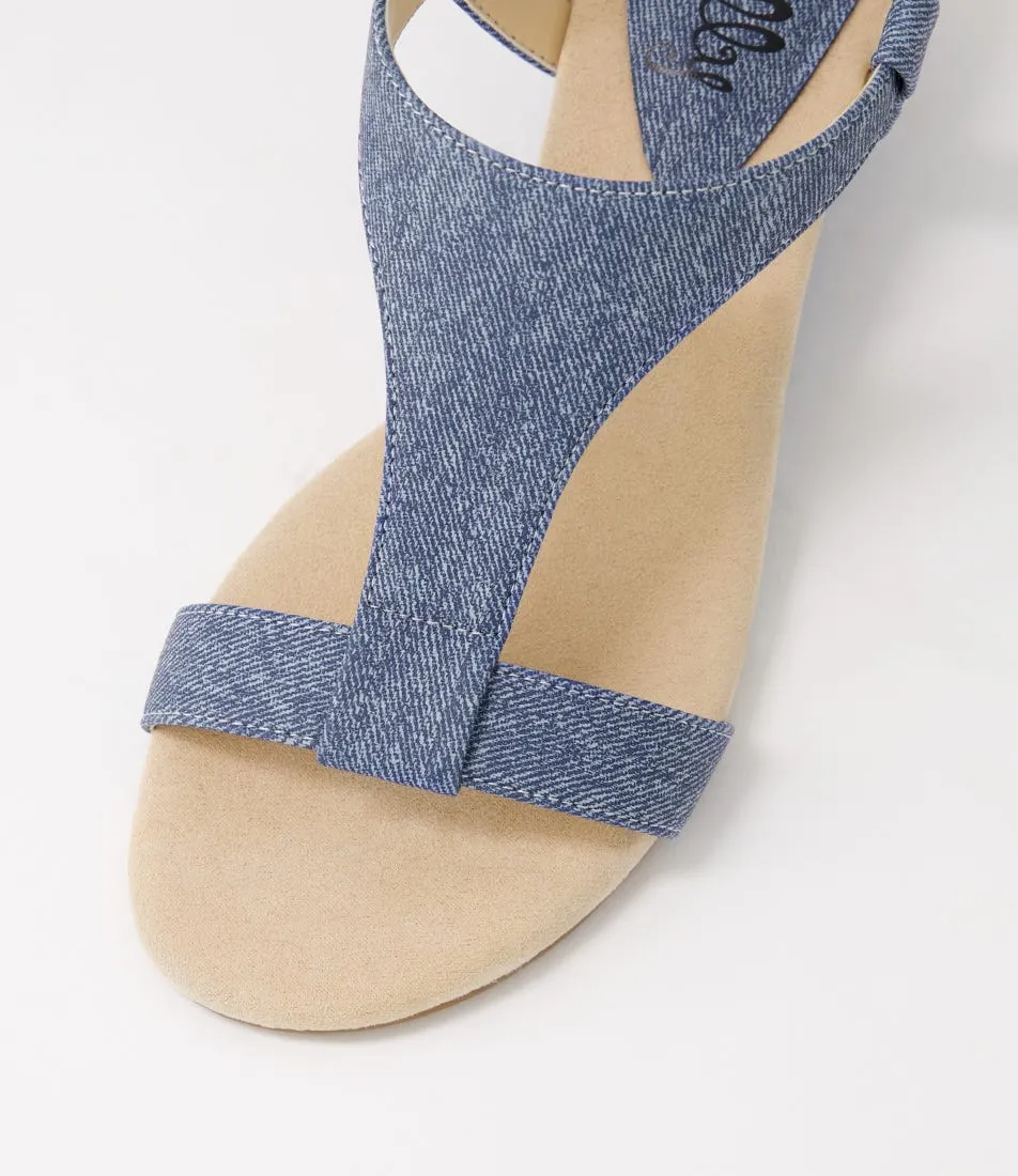 I LOVE BILLY Bunro Blue Denim Sandals