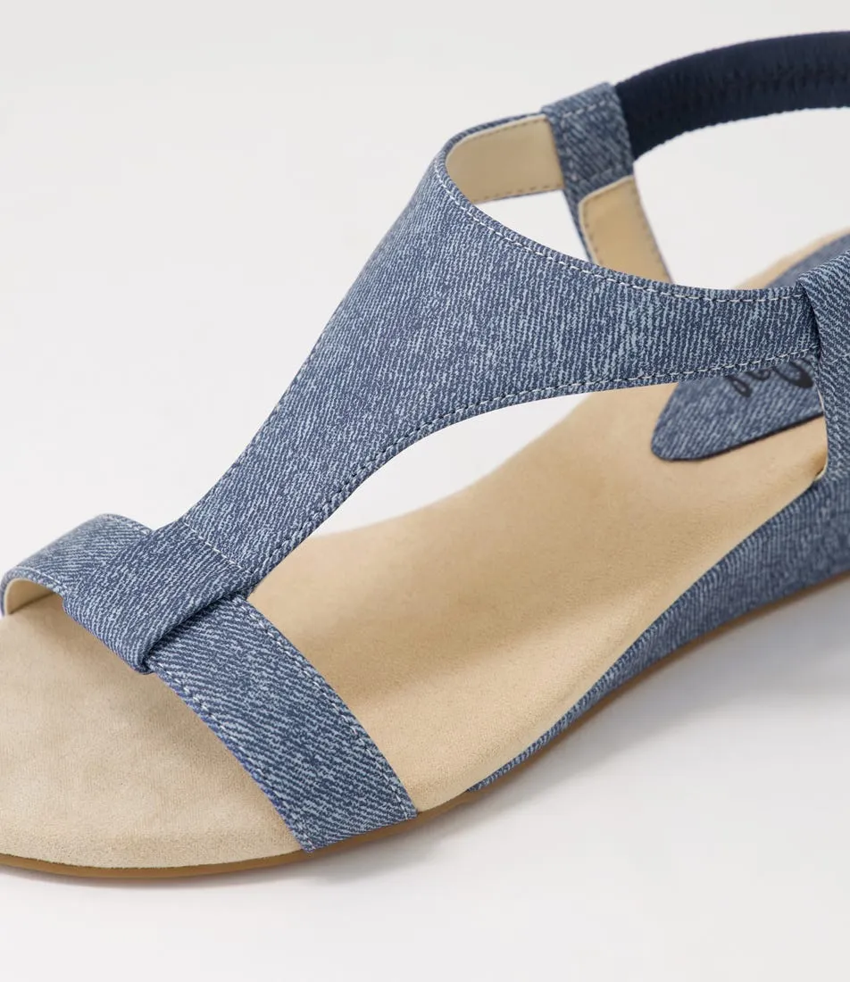 I LOVE BILLY Bunro Blue Denim Sandals