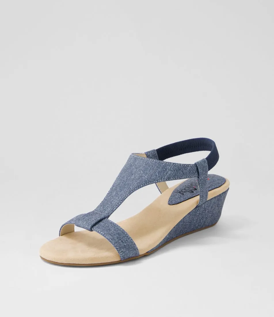 I LOVE BILLY Bunro Blue Denim Sandals