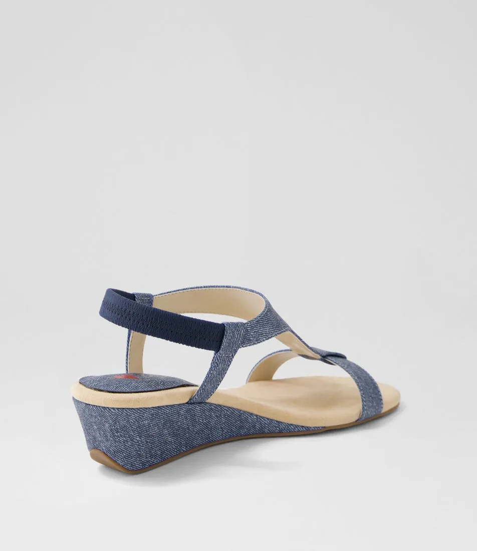 I LOVE BILLY Bunro Blue Denim Sandals