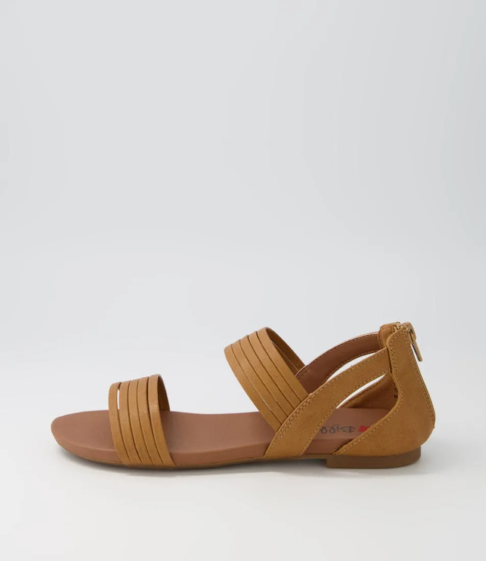 I LOVE BILLY Selana Tan Smooth Sandals