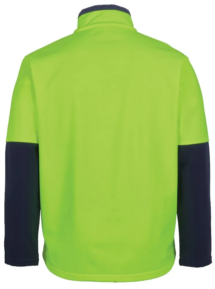 JB's Wear 6HRJENA1 Jacket - Hi-Vis - Water Resist - Softshell - Lime/Navy - 2XS