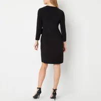 JCPenney Black Label by Evan-Picone 3/4 Sleeve Wrap Dress