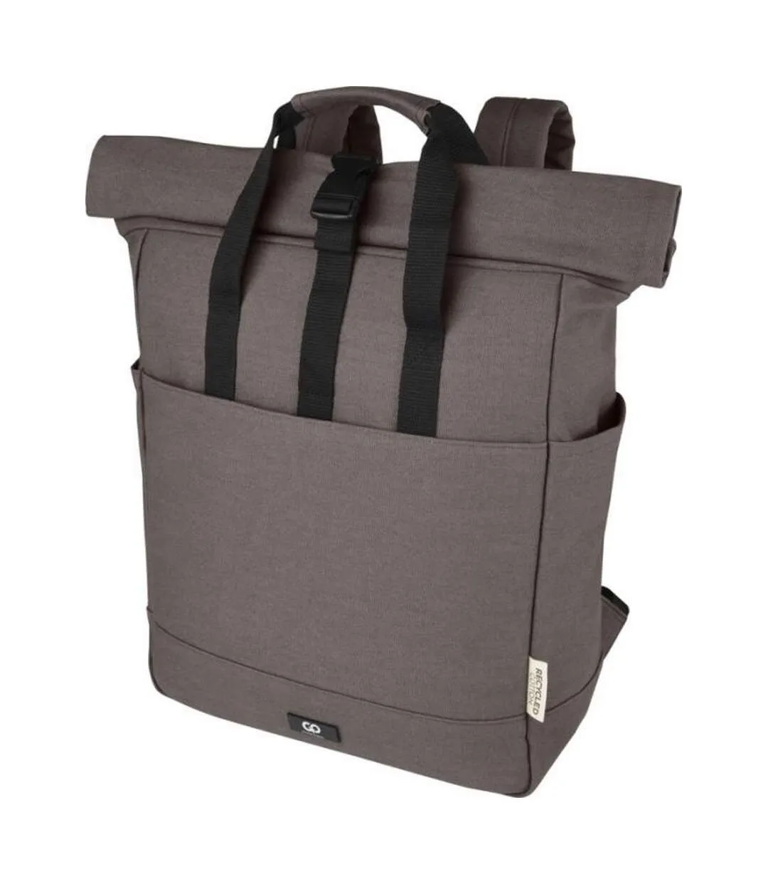 Joey roll top canvas 15l laptop backpack one size grey Generic