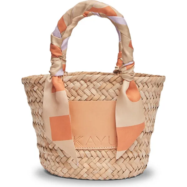 Kayu Women's Mini Clementine Woven Seagrass Tote, Multicolors