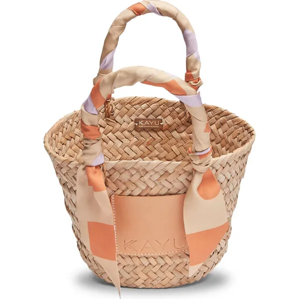 Kayu Women's Mini Clementine Woven Seagrass Tote, Multicolors