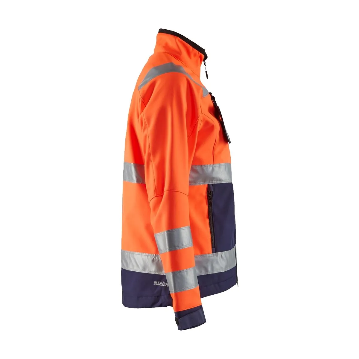 Ladies High Vis Softshell Jacket 4902 High Vis Geel/Marineblauw - Blå