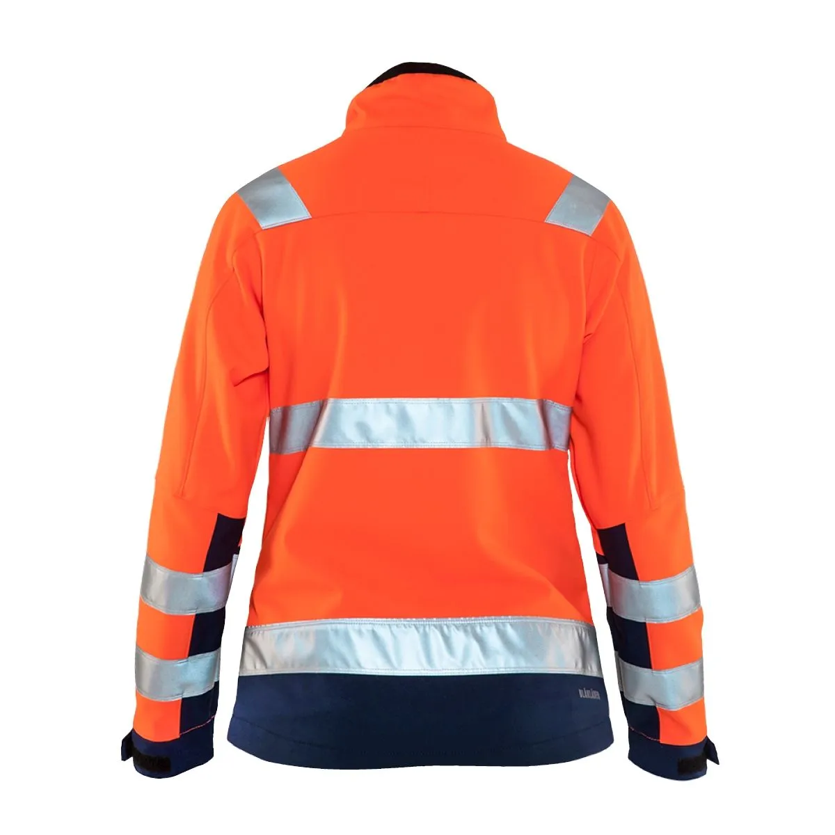 Ladies High Vis Softshell Jacket 4902 High Vis Geel/Marineblauw - Blå