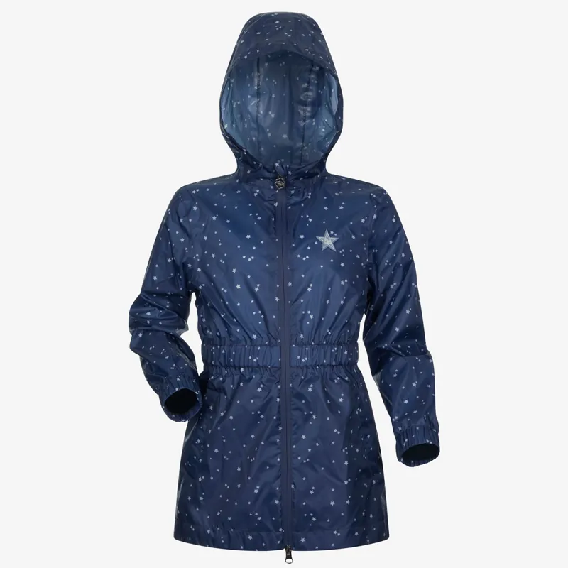 LeMieux Mini Flow Junior Girls Waterproof Rain Jacket - Navy