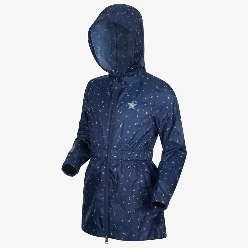 LeMieux Mini Flow Junior Girls Waterproof Rain Jacket - Navy