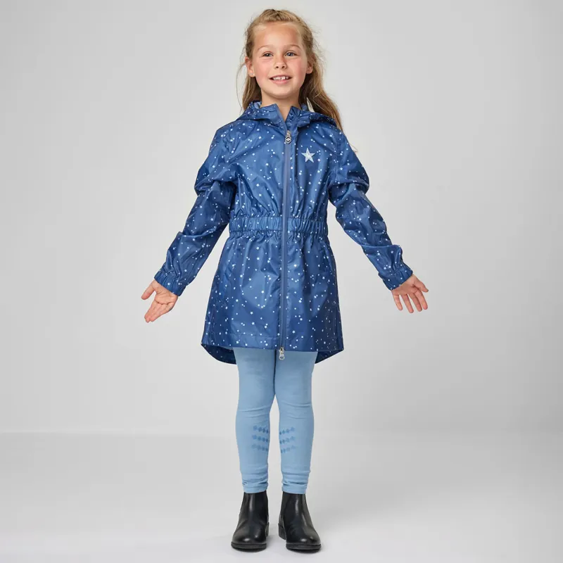 LeMieux Mini Flow Junior Girls Waterproof Rain Jacket - Navy