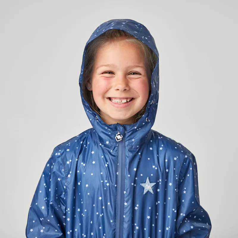 LeMieux Mini Flow Junior Girls Waterproof Rain Jacket - Navy