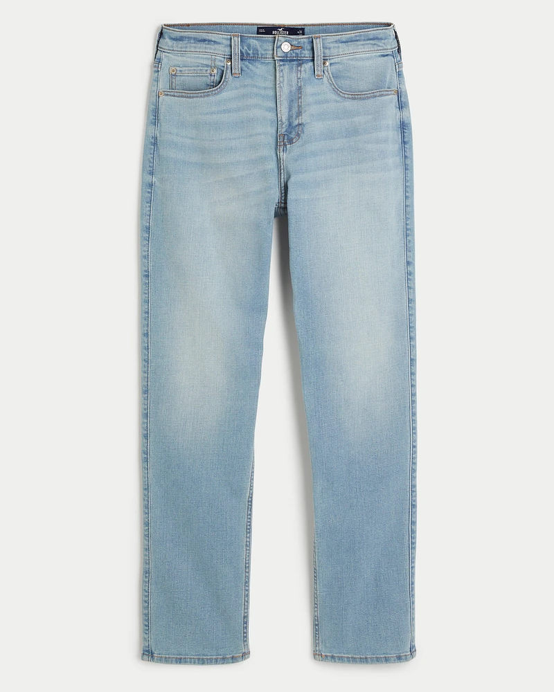 Light Wash Athletic Slim Straight Jeans