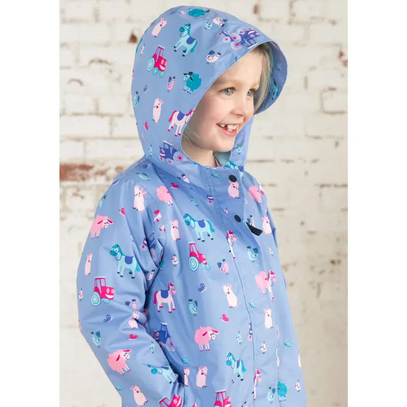 Lighthouse Olivia Junior Girls Waterproof Jacket - Lilac Farm Print