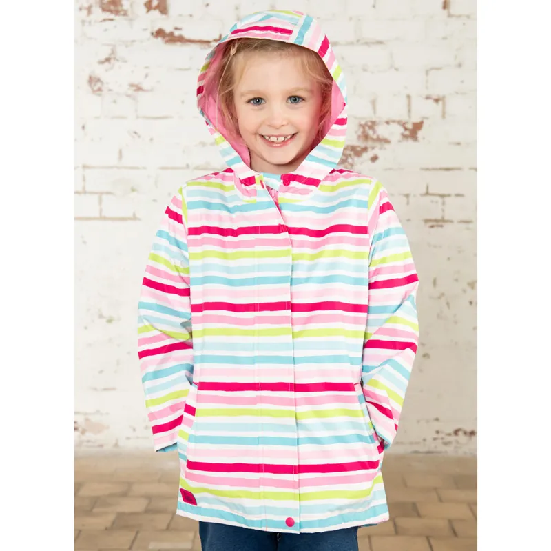 Lighthouse Olivia Junior Girls Waterproof Jacket - Multi Stripe