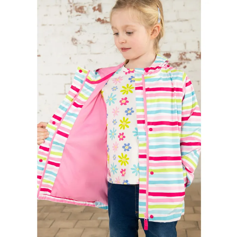 Lighthouse Olivia Junior Girls Waterproof Jacket - Multi Stripe