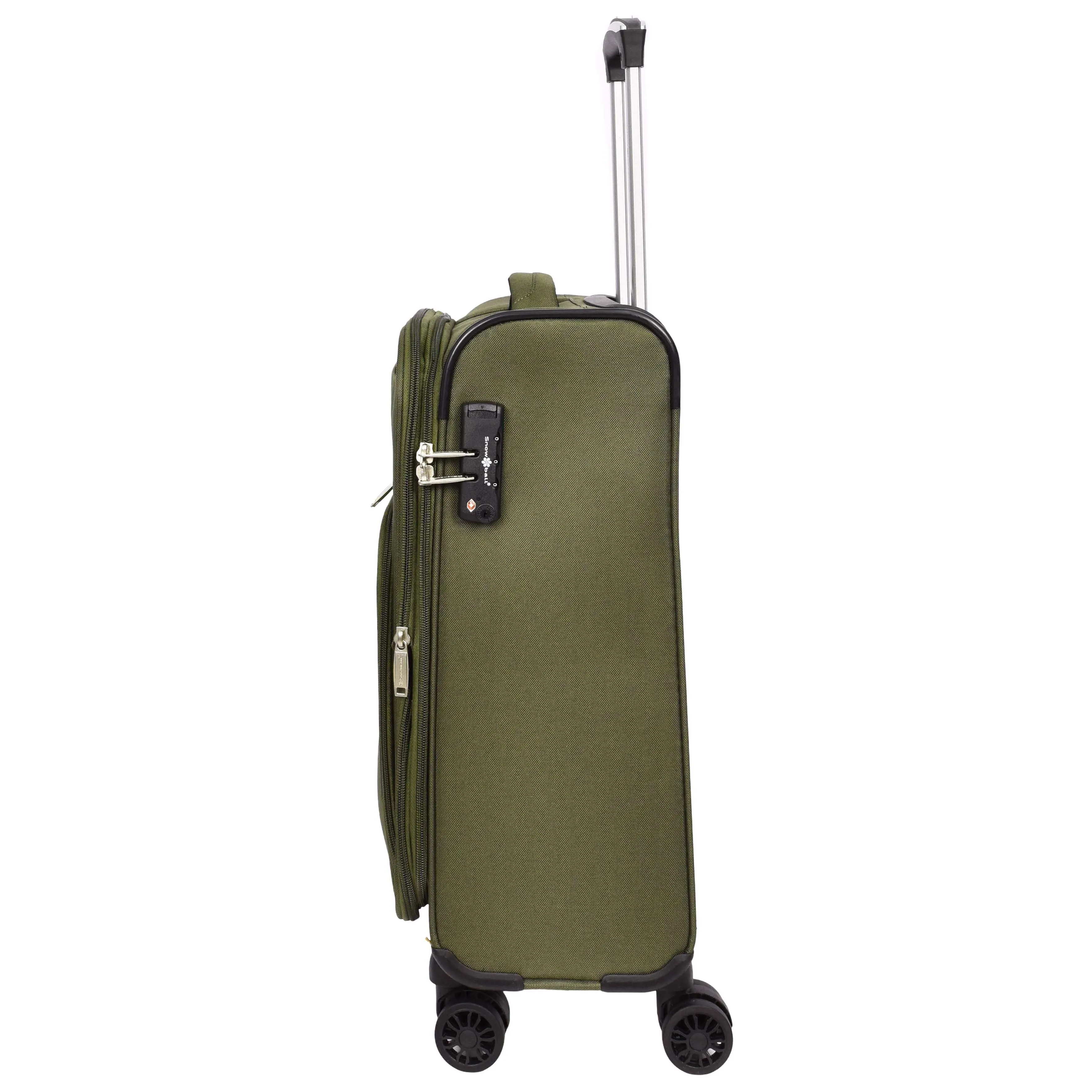 Lightweight Soft Suitcase 8 Wheel Expandable Luggage Pokeno Khaki