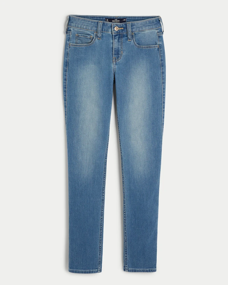 Low-Rise Medium Wash Super Skinny Jeans