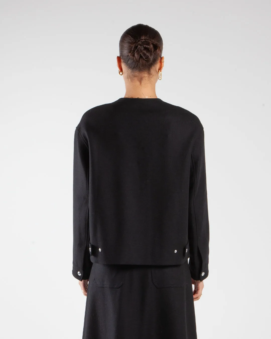 Maison Kitsune Boxy Buttoned Jacket Black