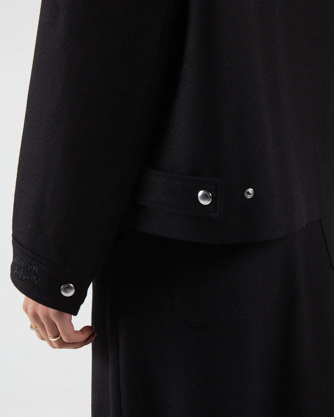 Maison Kitsune Boxy Buttoned Jacket Black