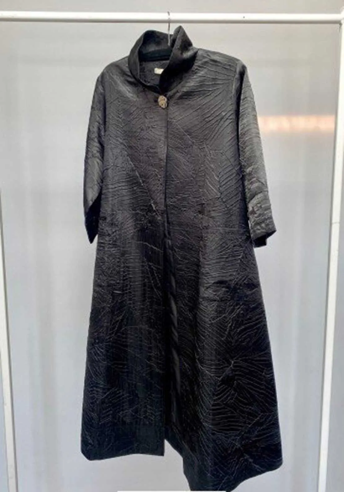 Malissa J Textured Long One Size Kimono Jacket, Black