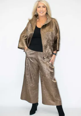 Malissa J Textured Zip One Size Kimono Jacket, Bronze