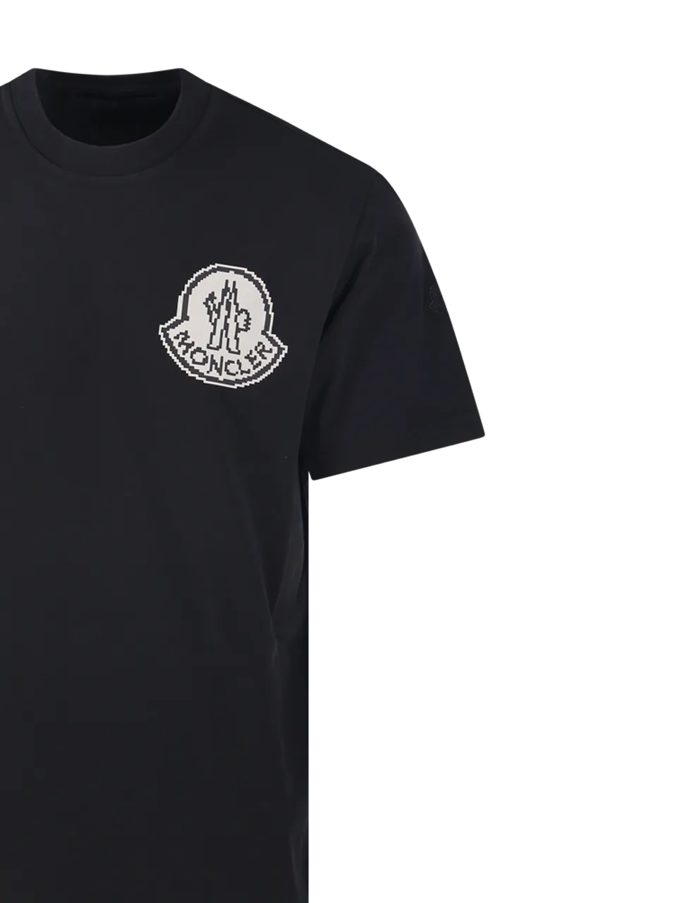 MEN MONCLER BLACK COTTON T-SHIRT