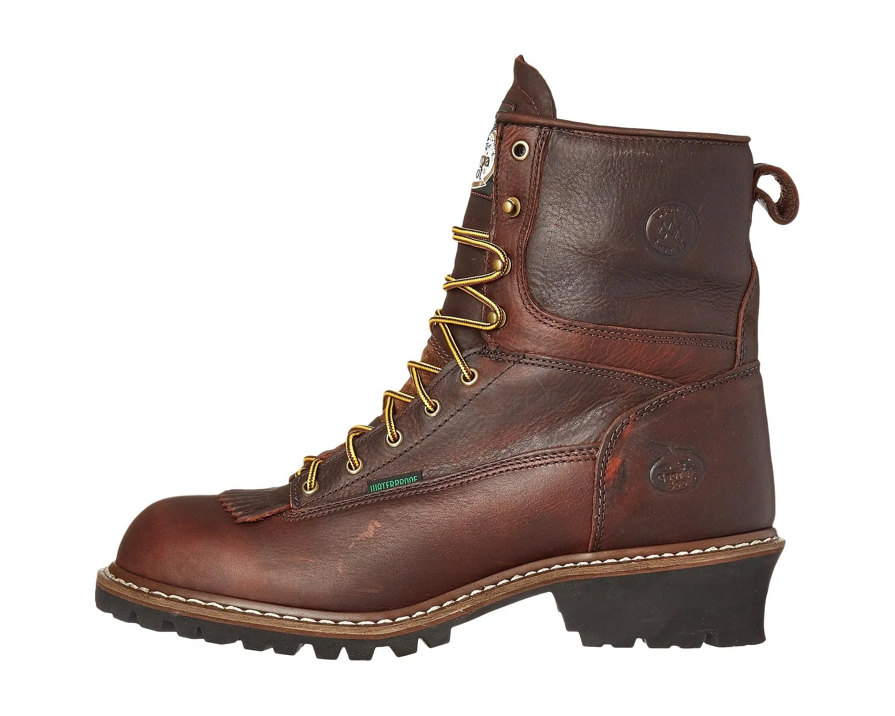 Men's Georgia Boot Logger 8 Waterproof w/ Removable Kiltie