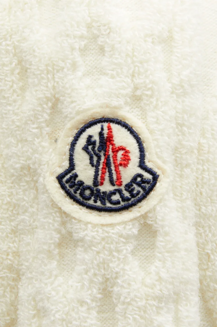 Moncler 3D Effect Sweatshirt Silk White 21FW