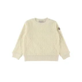 Moncler 3D Effect Sweatshirt Silk White 21FW