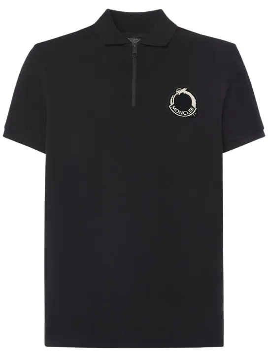 Moncler   CNY cotton piquet polo shirt 