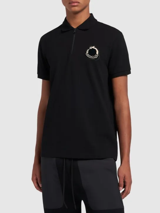 Moncler   CNY cotton piquet polo shirt 