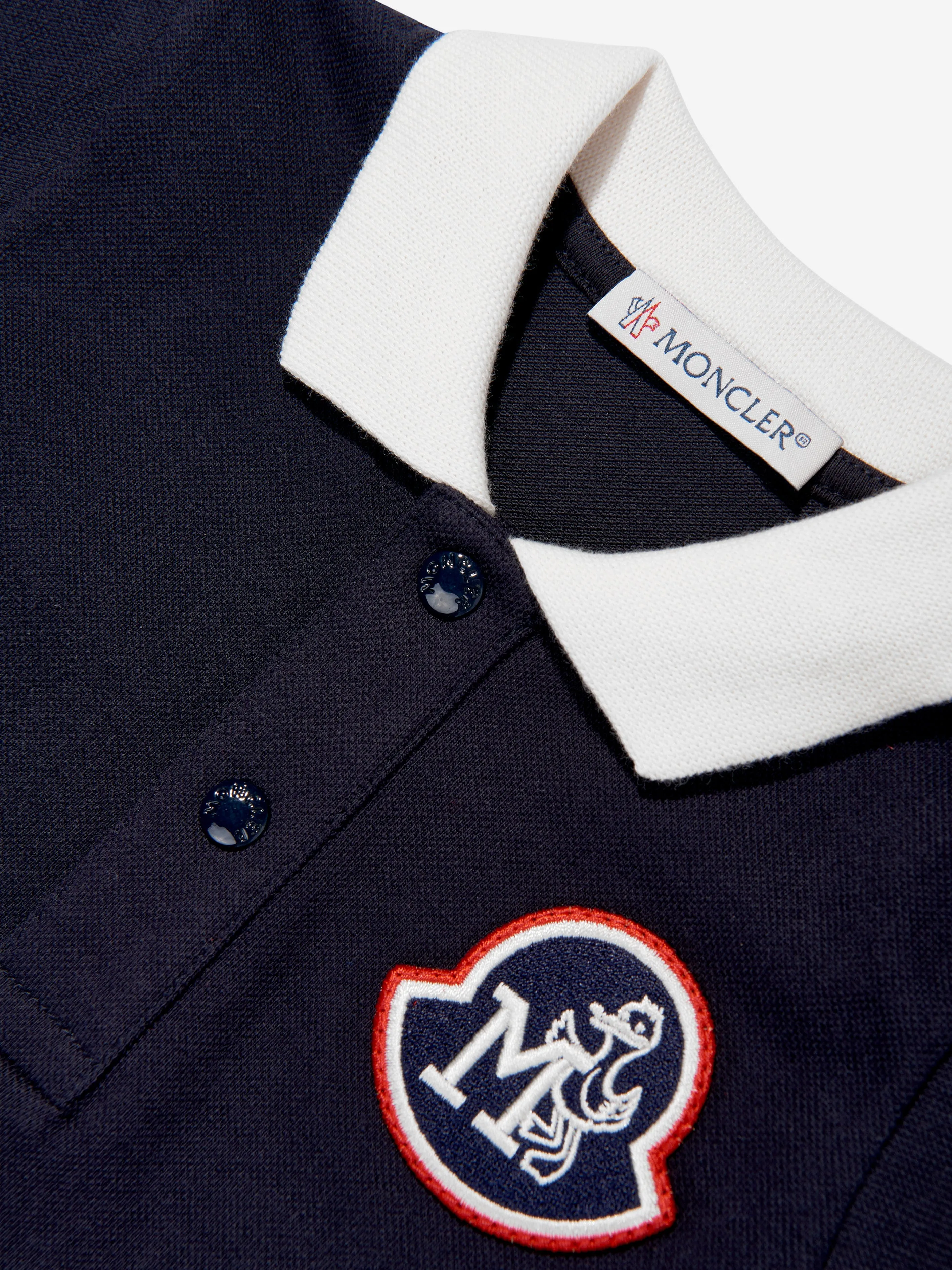 Moncler Enfant Baby Boys Logo Polo Shirt in Navy