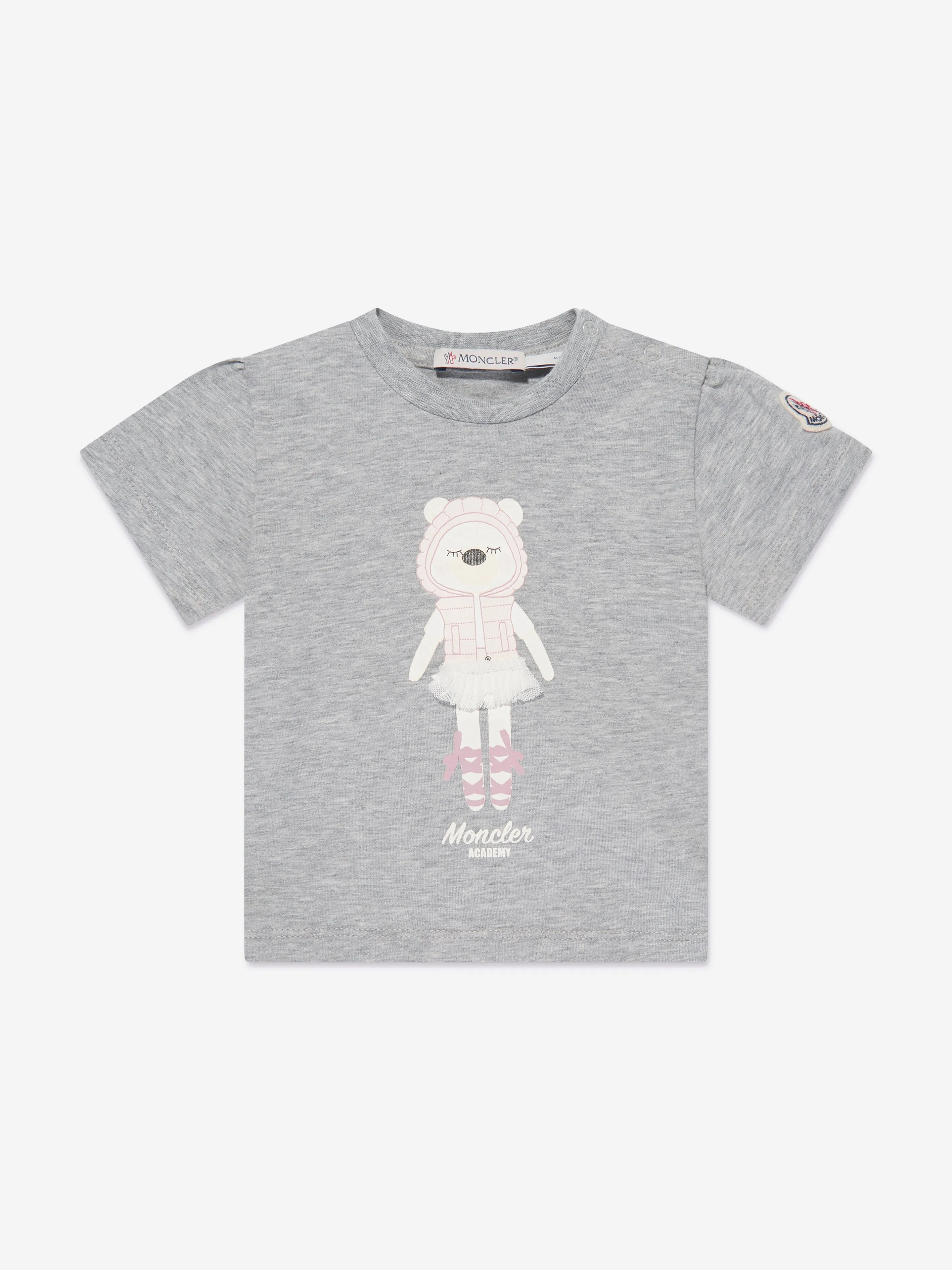 Moncler Enfant Baby Girls Bear T-Shirt in Grey